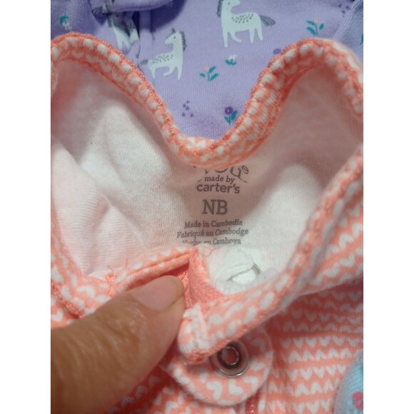 Used 12pcs baby girl clothes NB lot Long Sleeve One Piece OUTFIT multicolor - Picture 8 of 11